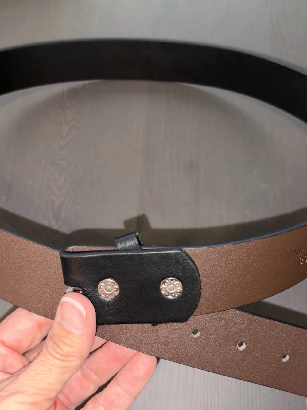 Black Leather Belt For Wallet Buckle